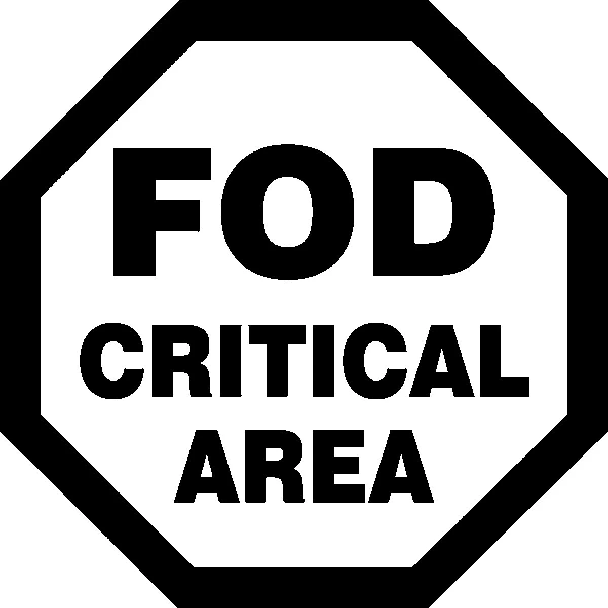 FOD Awareness Zone Sign