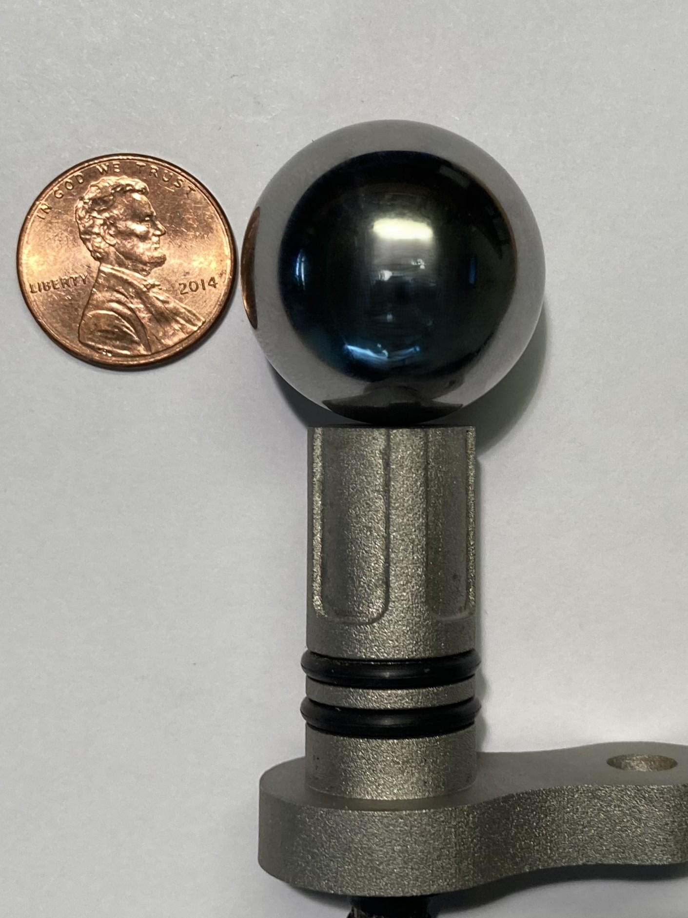 1 inch steel ball held by NZMS sensor magnet