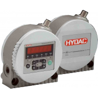 Photograph of an inline optical particle counter